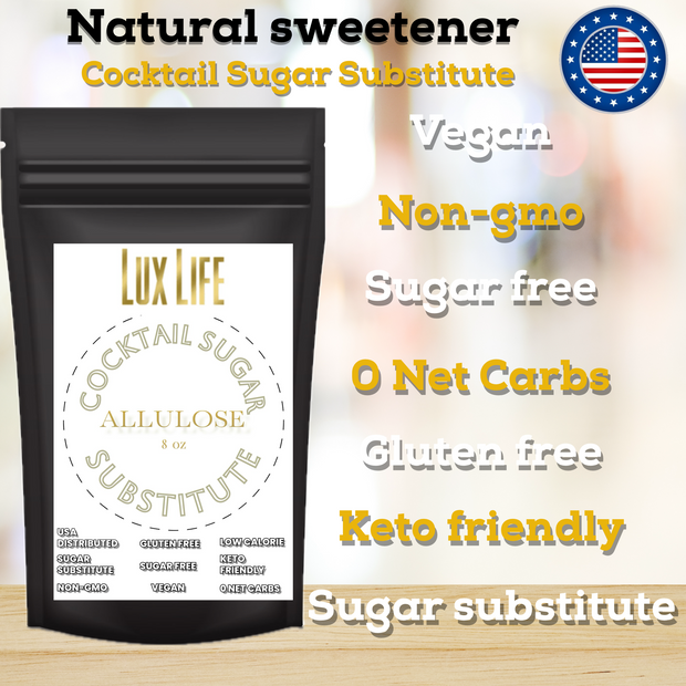 Keto-Friendly Allulose Cocktail Sugar Substitute - Zero Glycemic, Natural Colors, Vegan, Gluten-Free