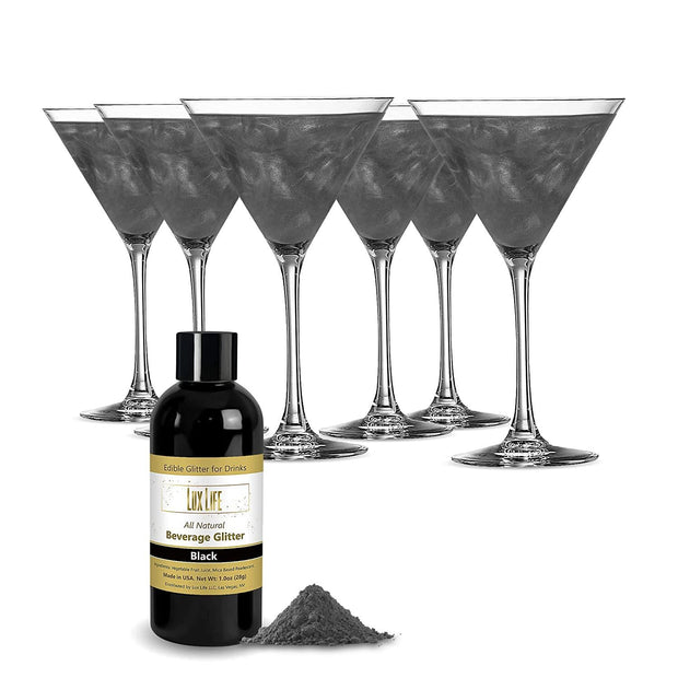 Black Edible Glitter  Graphite Luxe Edible Glitter for Drinks & Cakes -  Sweets & Treats™