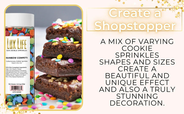 Food Grade Sprinkles for Cake Decorating LuxLifeGlitter